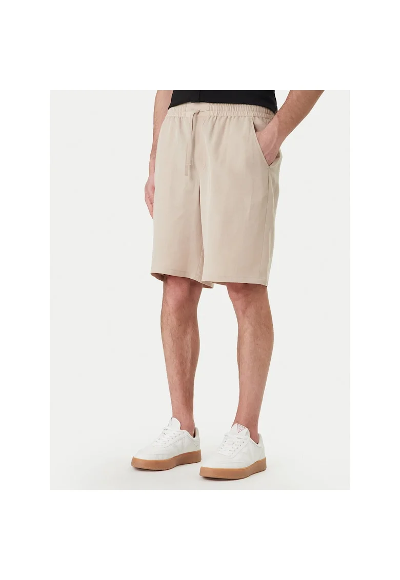 Pantaloni scurti sport Barbati,  lyocell/in, bej
