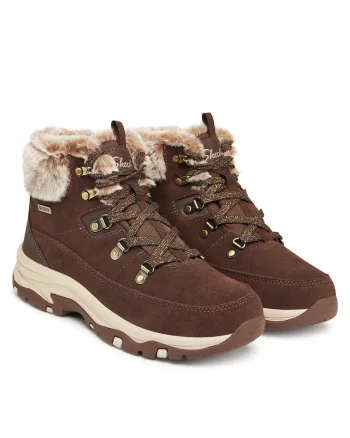 Bocanci trekking dama,  piele naturala, confortabil, maro,