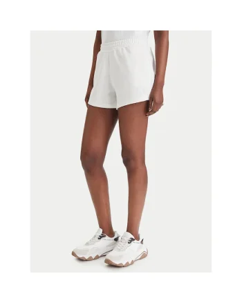 Pantaloni sport de dama,  alb, 55% poliester, 45% bumbac