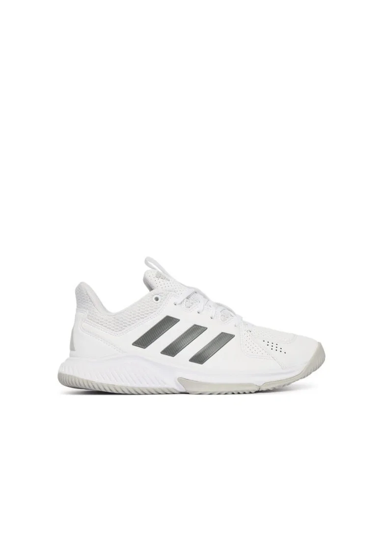 Pantofi sport dama,  pentru volei, amortizare excelenta, alb, material sintetic si textil