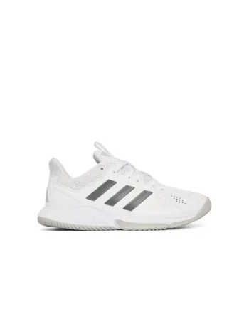 Pantofi sport dama,  pentru volei, amortizare excelenta, alb, material sintetic si textil