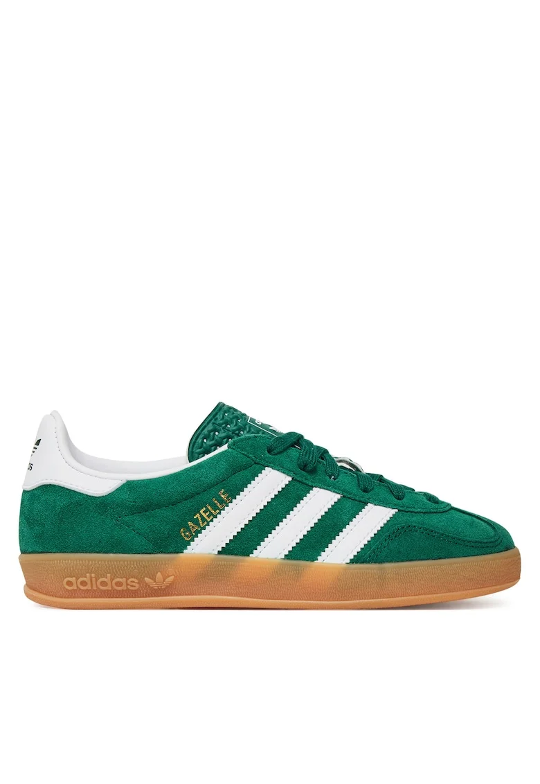 Pantofi sport copii,  Gazelle, piele intoarsa verde