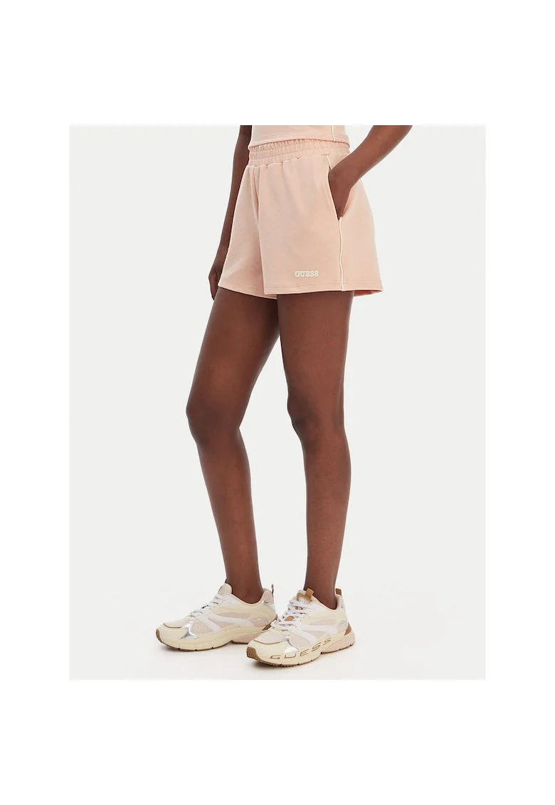 Pantaloni sport dama,  portocalii, poliester si viscoza