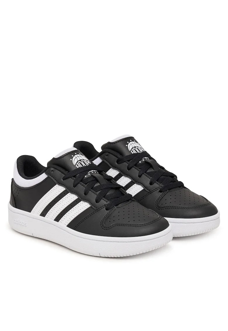 Pantofi sport copii  piele ecologica, negru/alb,