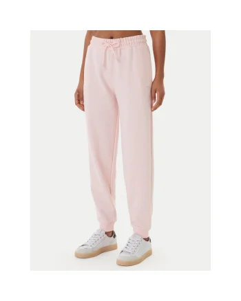 Pantaloni sport dama,  roz, 55% poliester, 45% bumbac