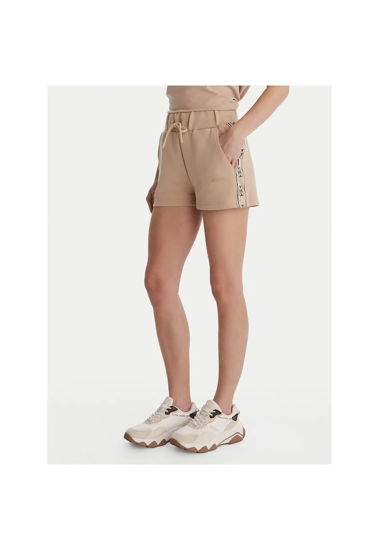 Pantaloni sport de dama,  bej, bumbac si poliester