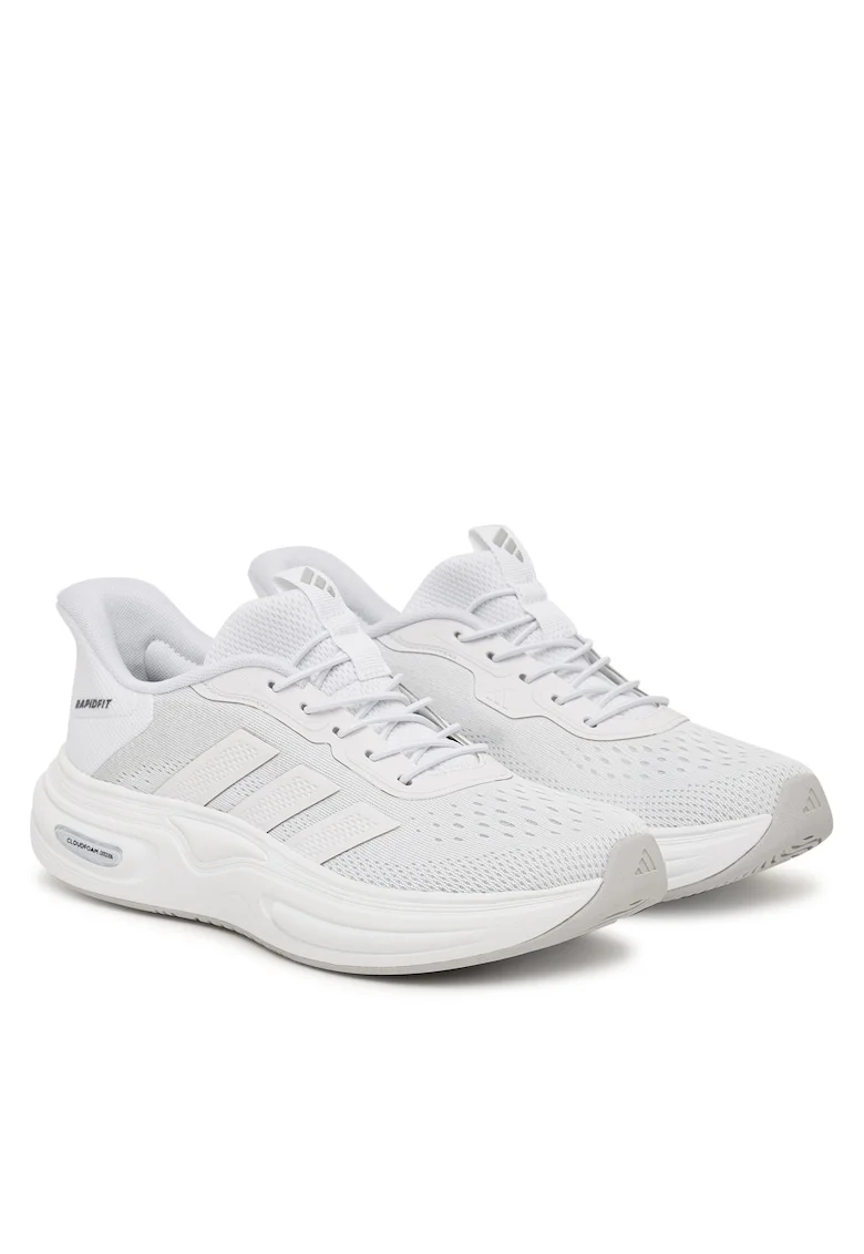 Pantofi sport dama,  material textil, alb, talpa groasa, tehnologie Cloudfoam