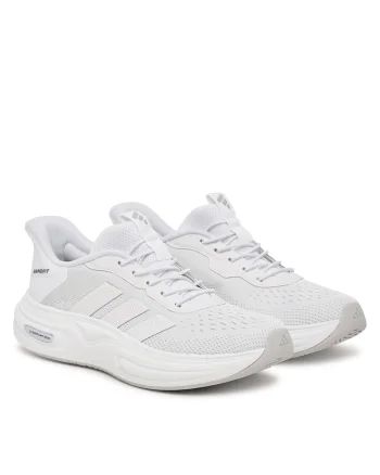 Pantofi sport dama,  material textil, alb, talpa groasa, tehnologie Cloudfoam