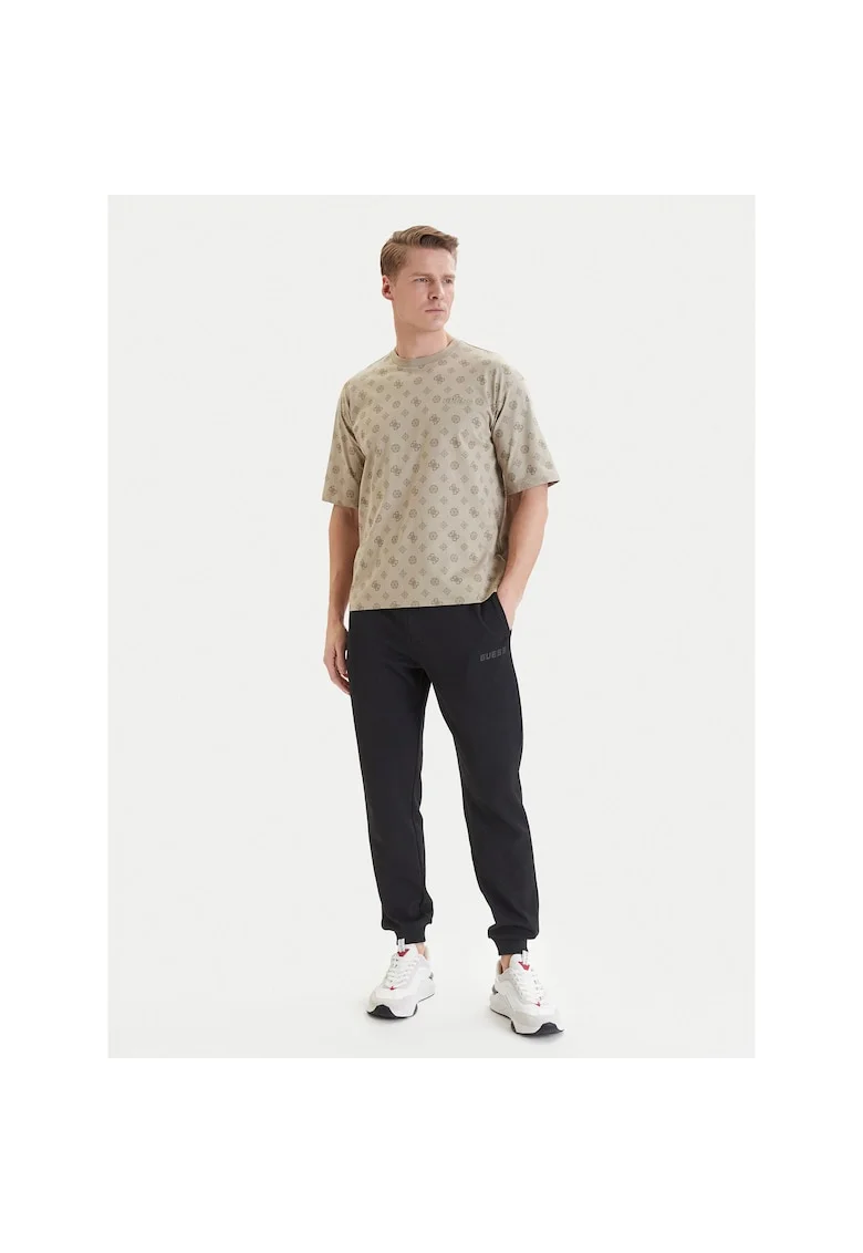 Pantaloni de trening barbati,  Polimida/Viscoza/Bumbac, Negru