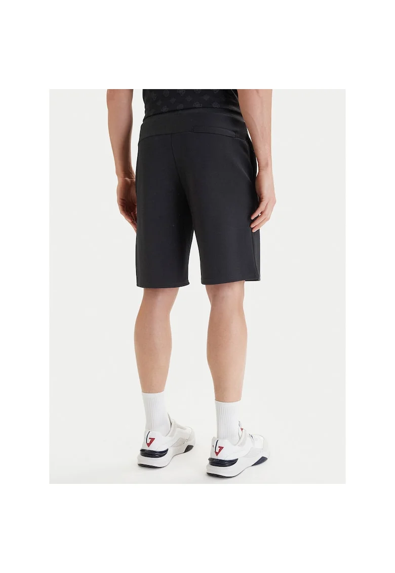 Pantaloni sport barbati,  negru, 53% poliamida, 20% viscoza, 20% bumbac, 7% elastan