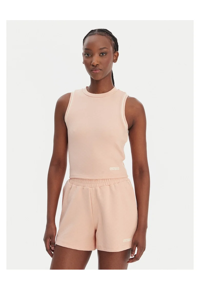 Top dama,  portocaliu, 49% poliester, 46% viscoza, 5% elastan,