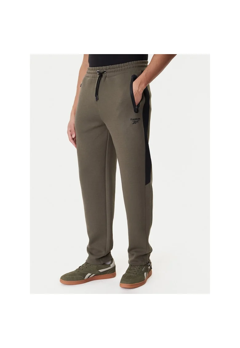 Pantaloni sport barbati,  bumbac si poliester, verde