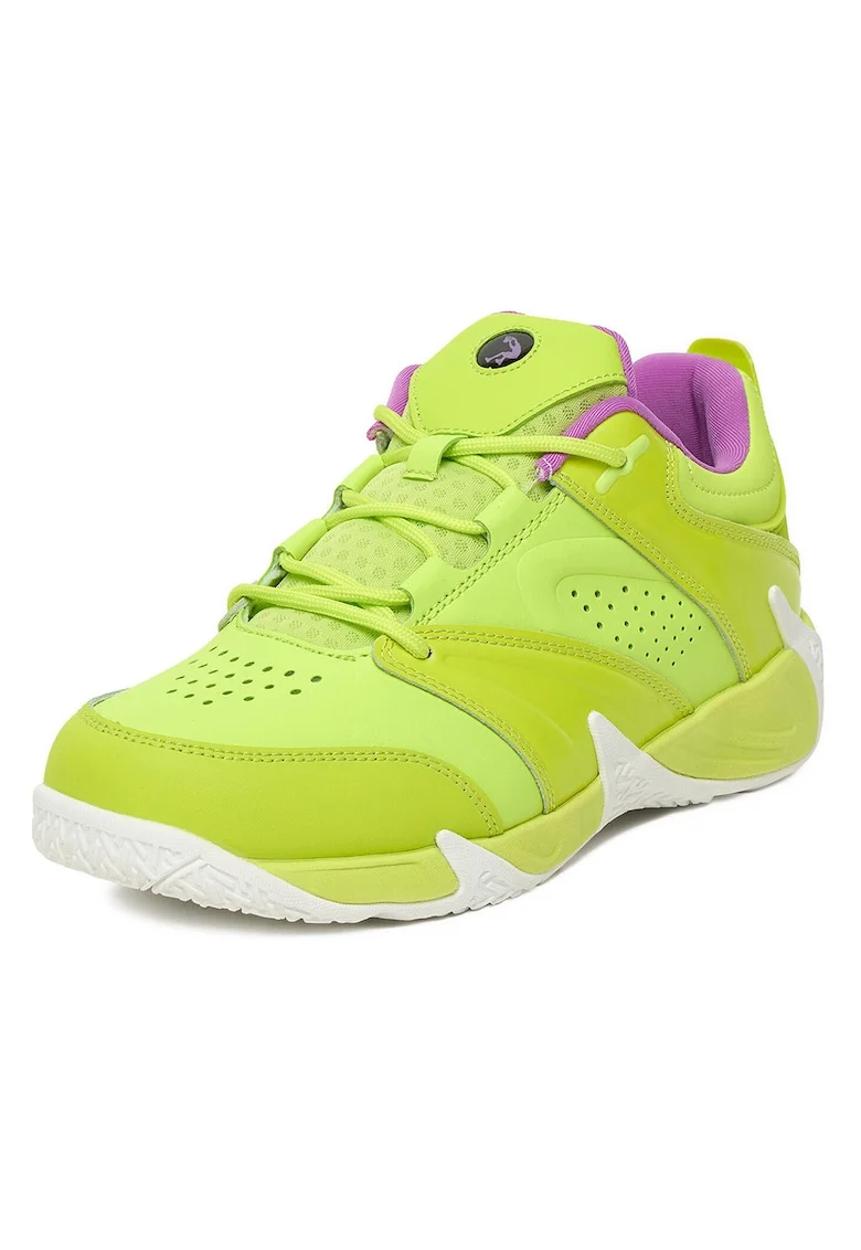 Pantofi sport copii,  piele naturala, verde, textil