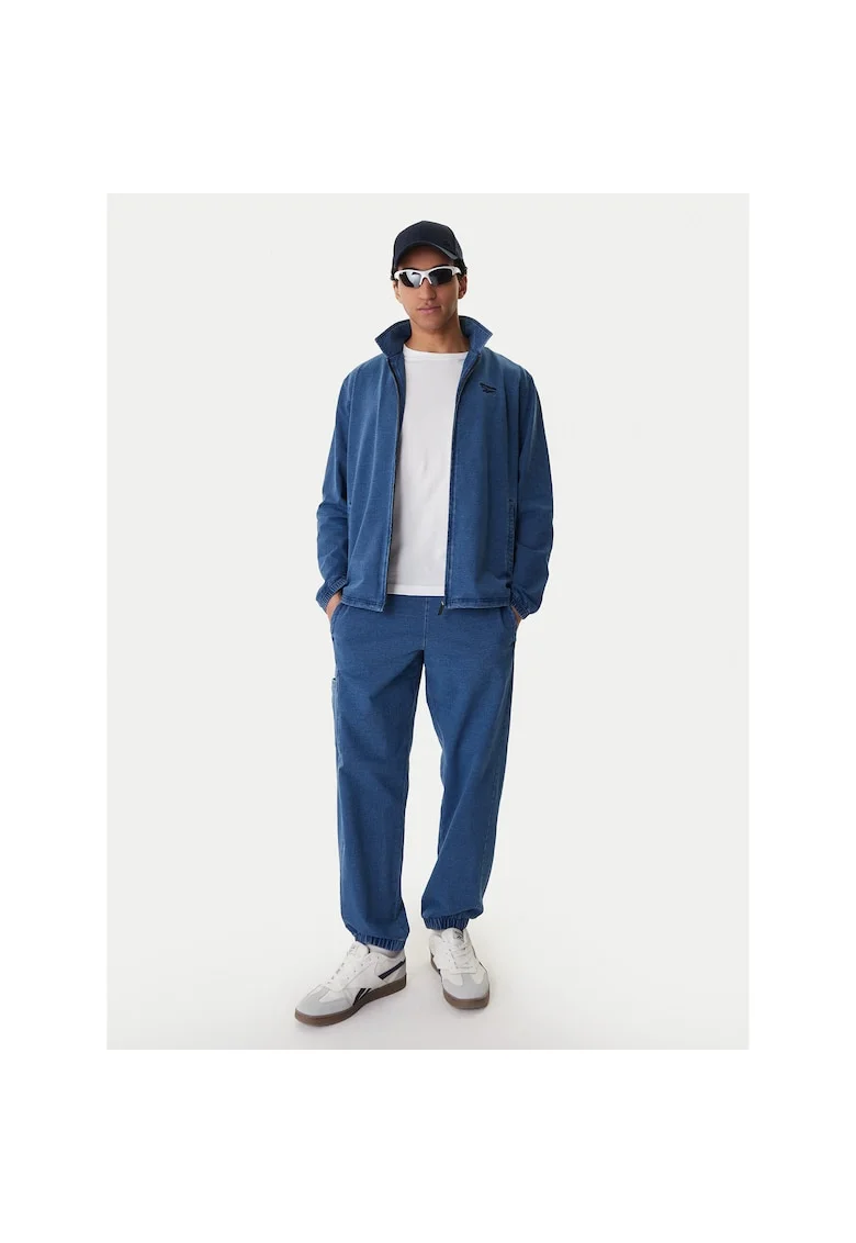 Pantaloni sport barbati,  bumbac, albastru, 95% bumbac, 5% elastan