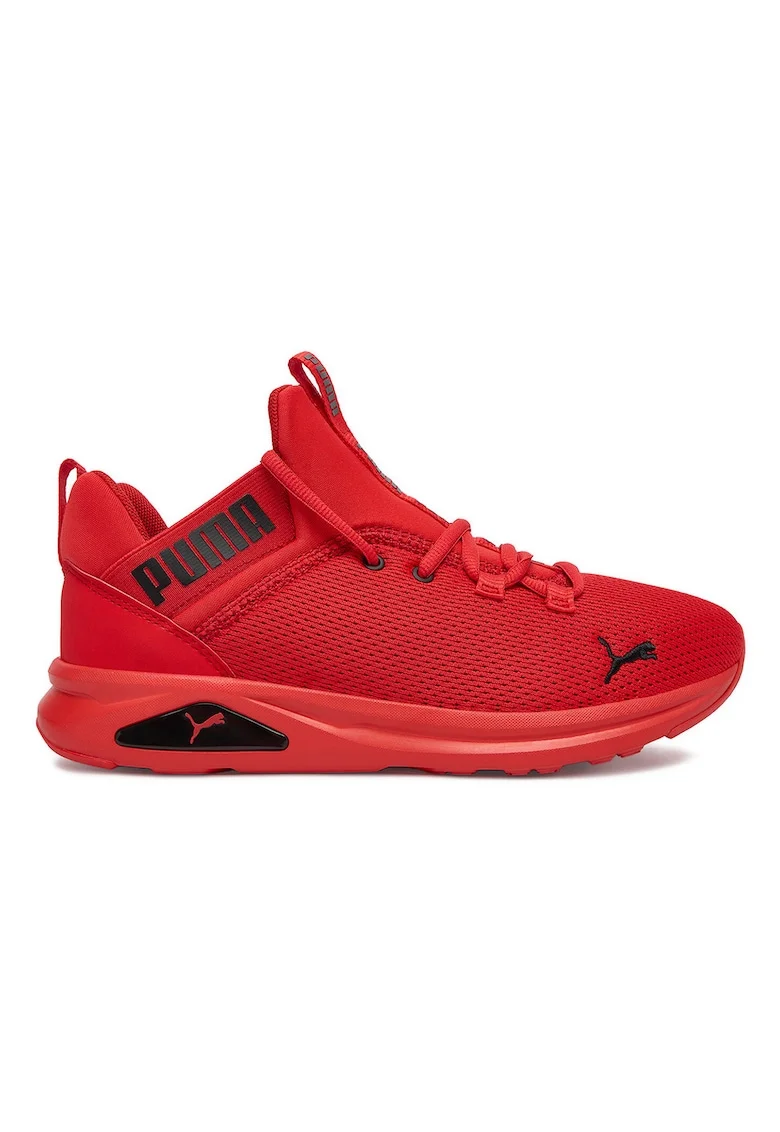 Pantofi sport copii,  rosu, textil, talpa flexibila