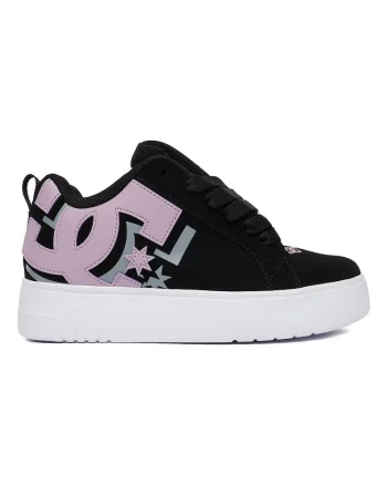 Pantofi sport dama,  piele naturala, negru, platforma,