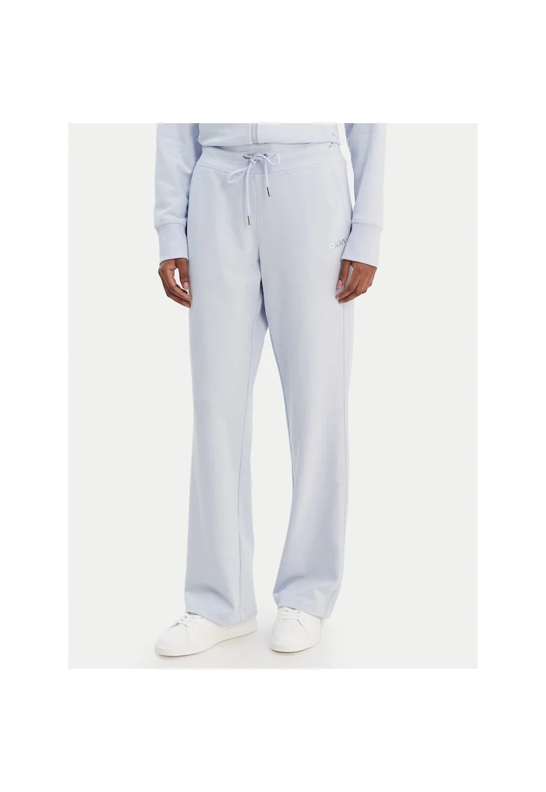 Pantaloni sport dama,  bumbac si poliester, albastru deschis