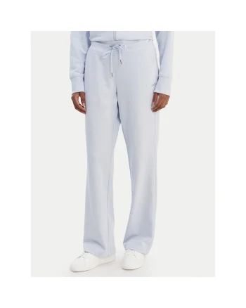 Pantaloni sport dama,  bumbac si poliester, albastru deschis