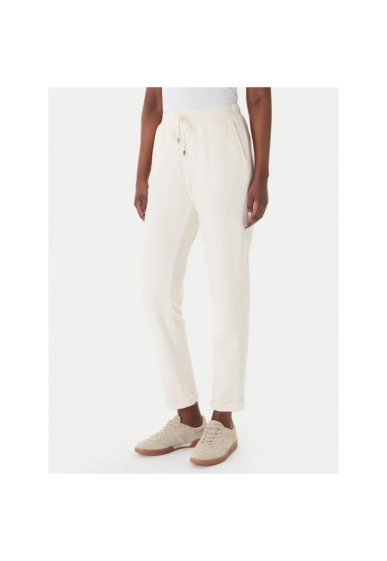 Pantaloni sport dama,  bumbac, bej, 65% bumbac, 35% poliester