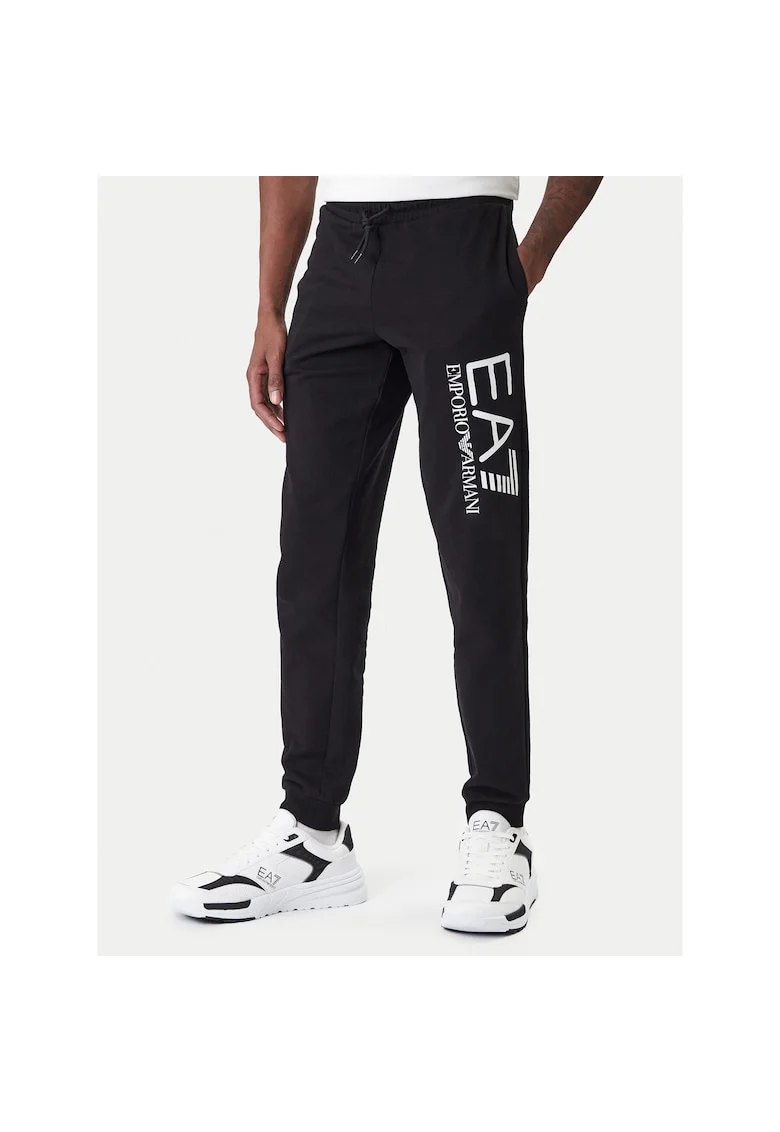 Pantaloni trening pentru barbati,  din bumbac, negru