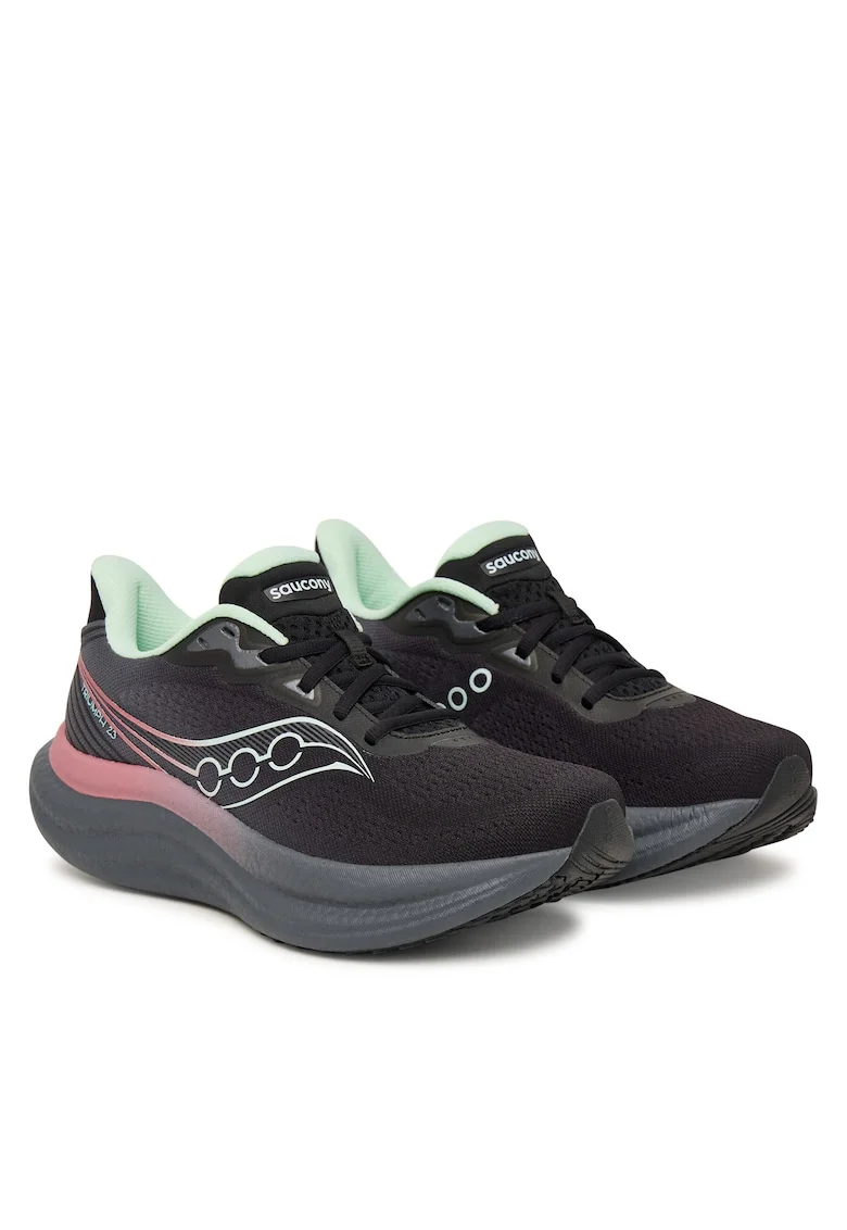 Pantofi sport dama,  pentru alergare, material textil, negru