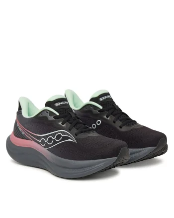 Pantofi sport dama,  pentru alergare, material textil, negru