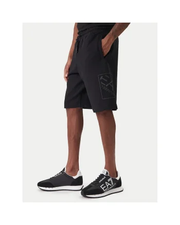 Pantaloni scurti sport Barbat,  bumbac, negru