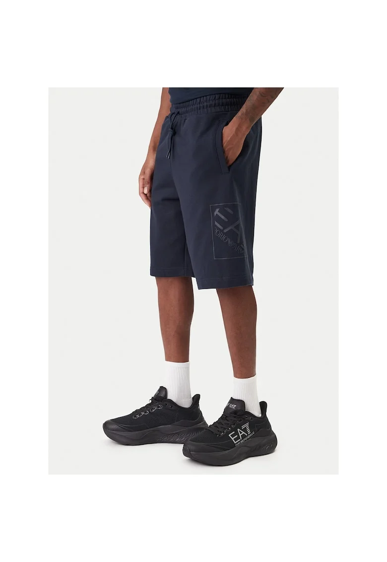 Pantaloni sport barbati,  bumbac, bleumarin, set 100% bumbac