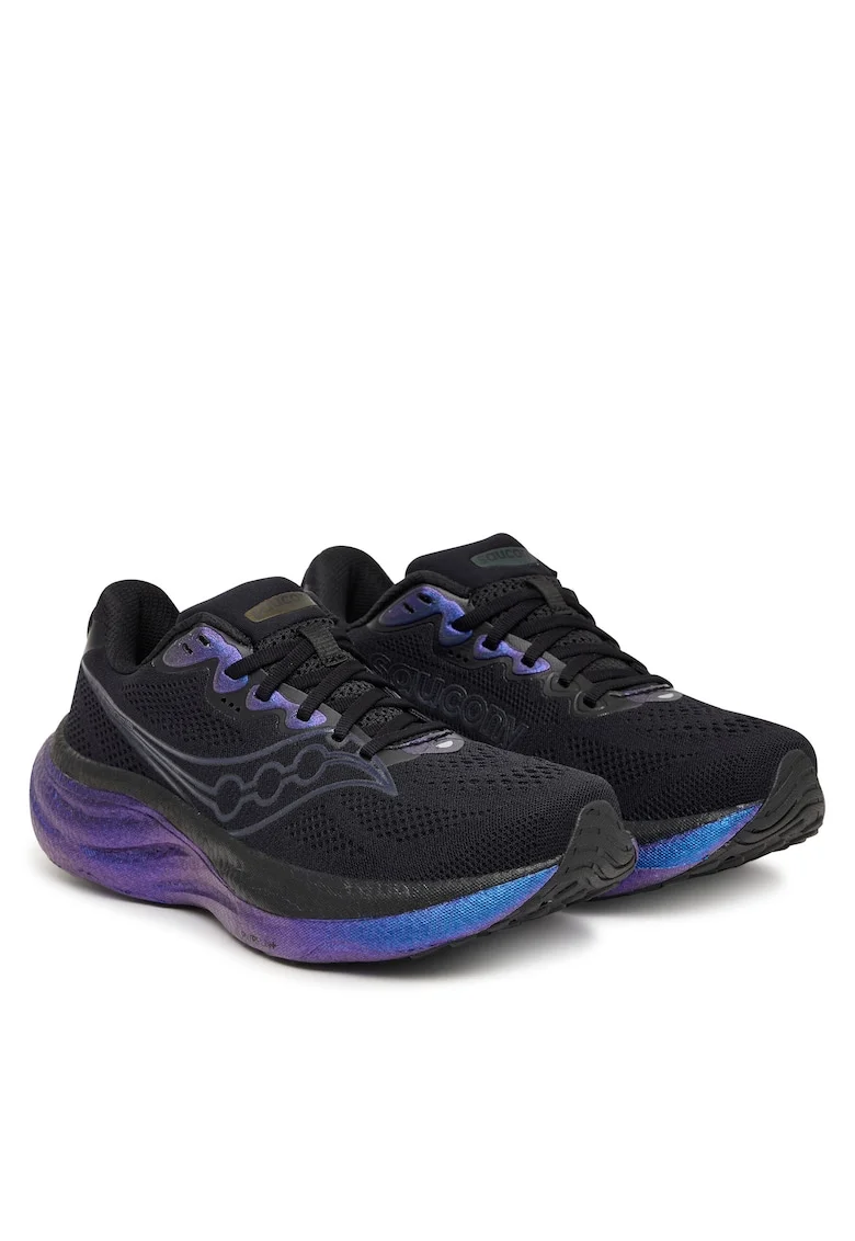 Pantofi sport dama,  alergare, material textil, negru