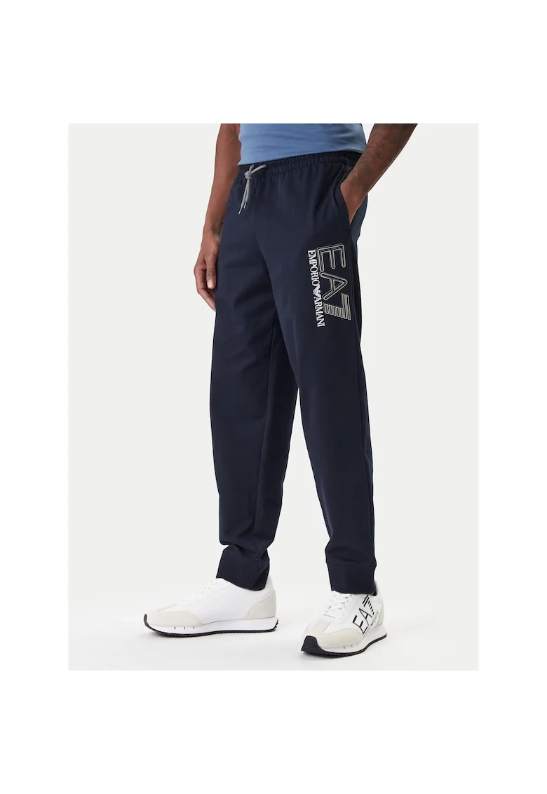 Pantaloni de trening barbati, din Bumbac, Bleumarin