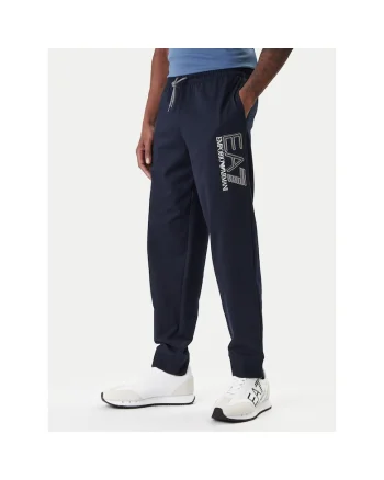 Pantaloni de trening barbati, din Bumbac, Bleumarin