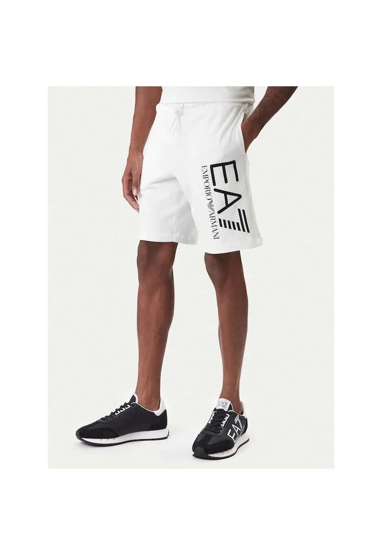 Pantaloni sport barbati,  bumbac, alb