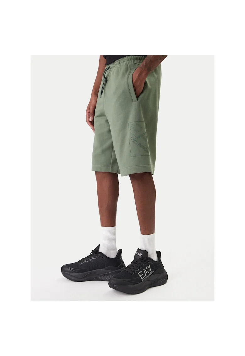 Pantaloni scurti sport barbati,  bumbac, verde