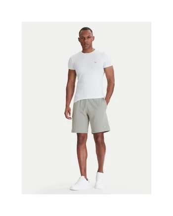 Pantaloni scurti sport Barbati, Emporio Armani, bumbac/modal, bej