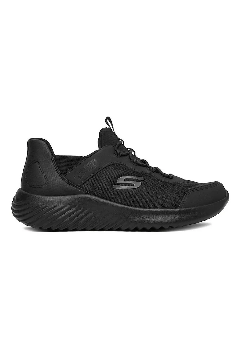 Pantofi sport dama,  textil, negru, confortabil, design sportiv,