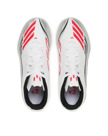 Pantofi sport copii,  alb, material sintetic, pentru fotbal,