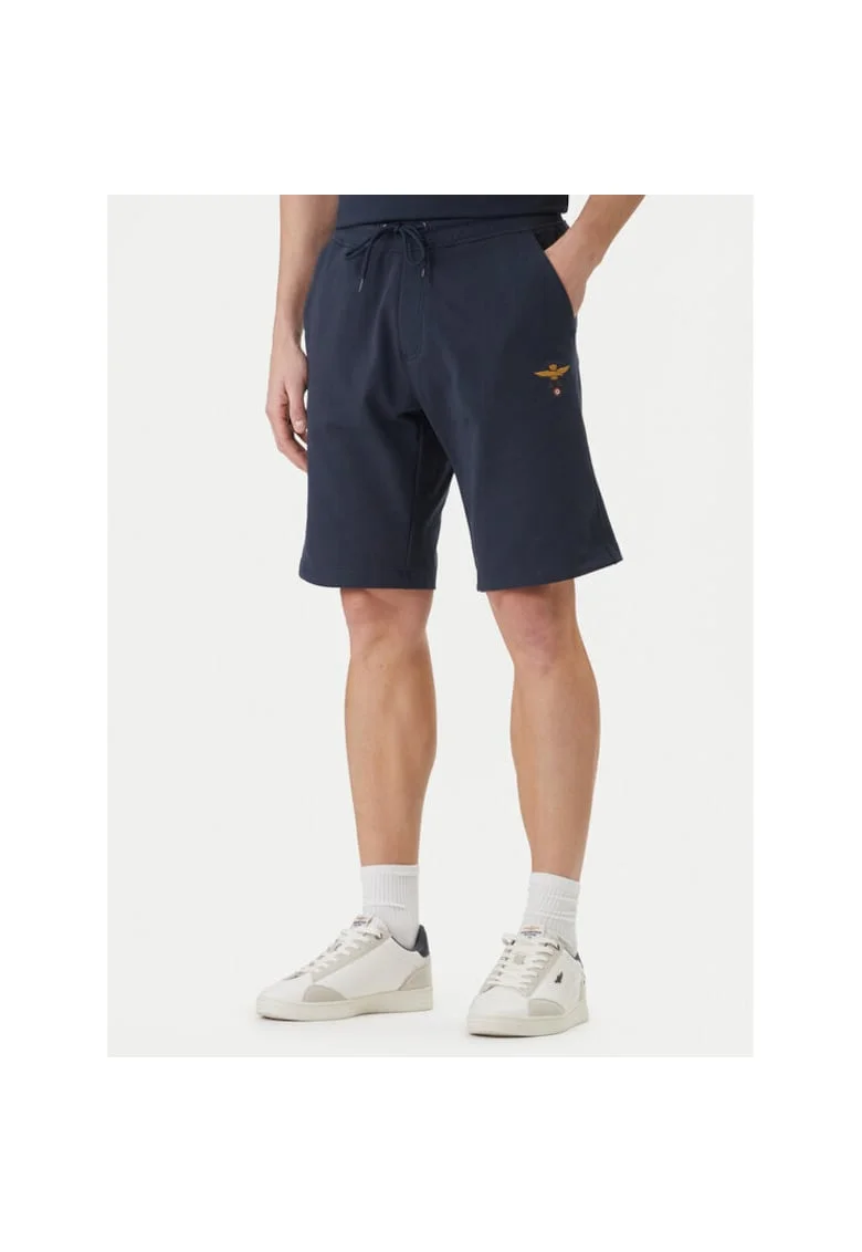 Pantaloni scurti sport barbati,  bumbac, bleumarin