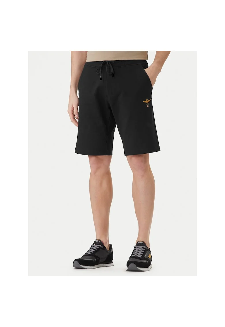 Pantaloni scurti sport barbati,  bumbac, negru
