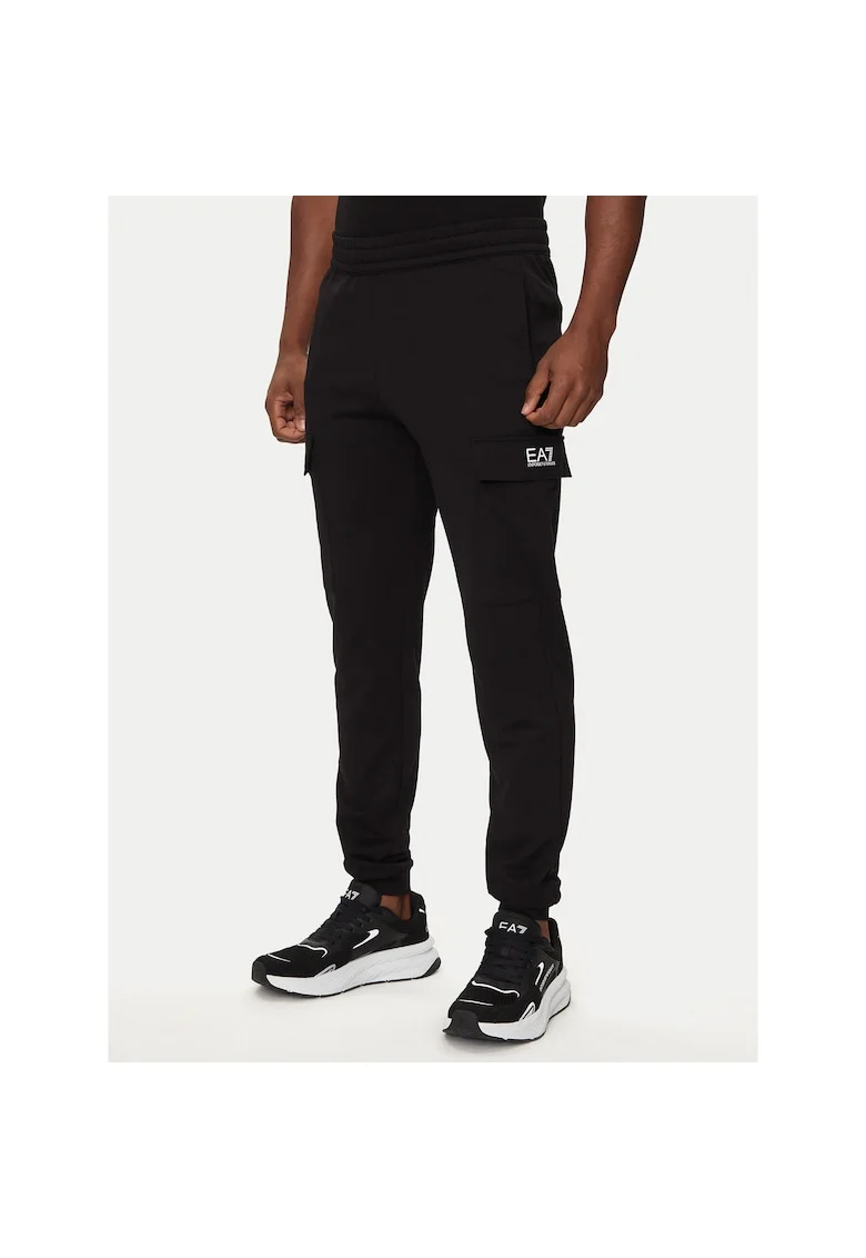 Pantaloni trening pentru barbati,  bumbac, negru,