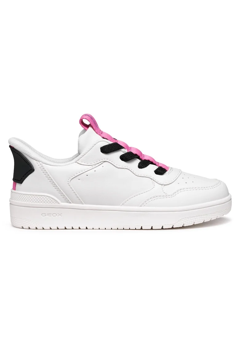 Adidasi Fete,  piele ecologica, alb,