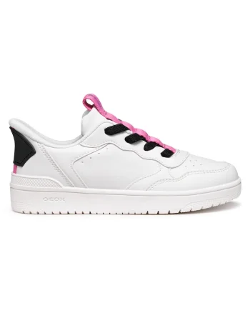 Adidasi Fete,  piele ecologica, alb,