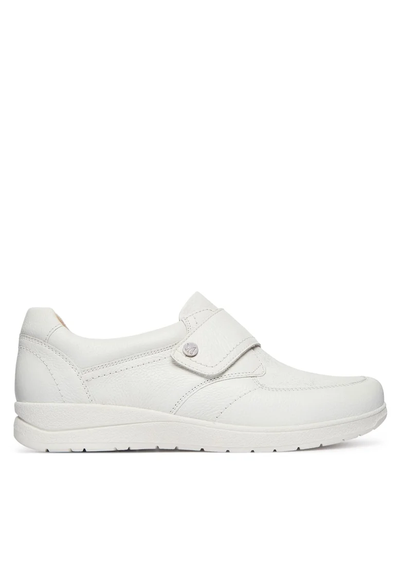 Pantofi sport dama,  piele naturala, bej, sistem inchidere Velcro