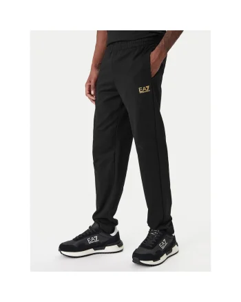 Pantaloni trening barbati,  din bumbac, negru
