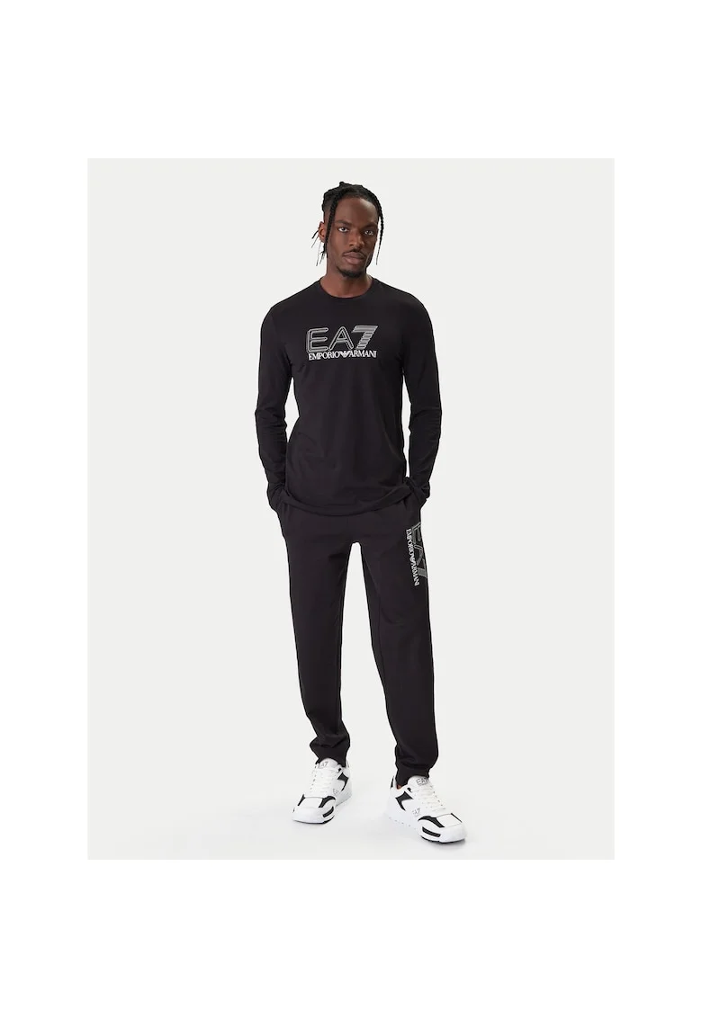 Bluza barbati,  bumbac, negru, 95% bumbac, 5% elastan,