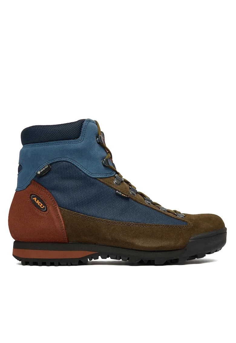Bocanci trekking barbati  piele naturala, impermeabil, multicolor