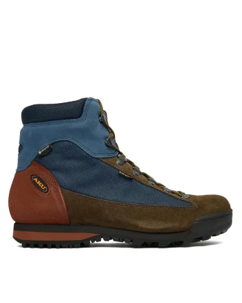 Bocanci trekking barbati  piele naturala, impermeabil, multicolor