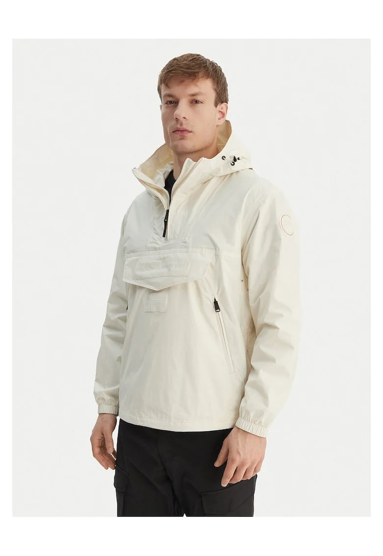 Geaca anorac unisex,  lejer, ecru, poliamida