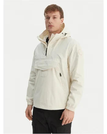 Geaca anorac unisex,  lejer, ecru, poliamida