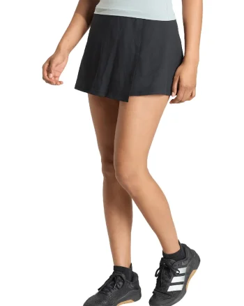 Fusta-pantalon scurta cu buzunare, pentru fitness Q1, Negru