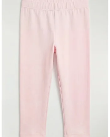 Colanti din amestec de bumbac cu model uni, Roz